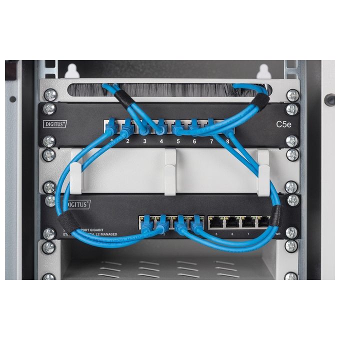 Digitus Switch Gigabit Ethernet da 8 Porte a 10'' Gestito L2+ Nero