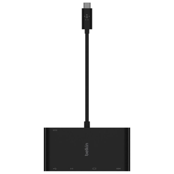 Belkin Multimediale USB-C Adattatore con Porte VGA HDMI 4K USB 3.0 ed Ethernet Alimentazione Passante da 100W