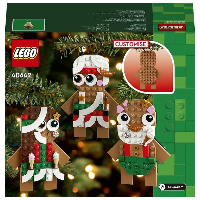 LEGO Creator 40642 Ornamenti di Pan di Zenzero, Giochi da Costruire per Bambini 6+, Regalo di Pasqua, Decorazione per Casa