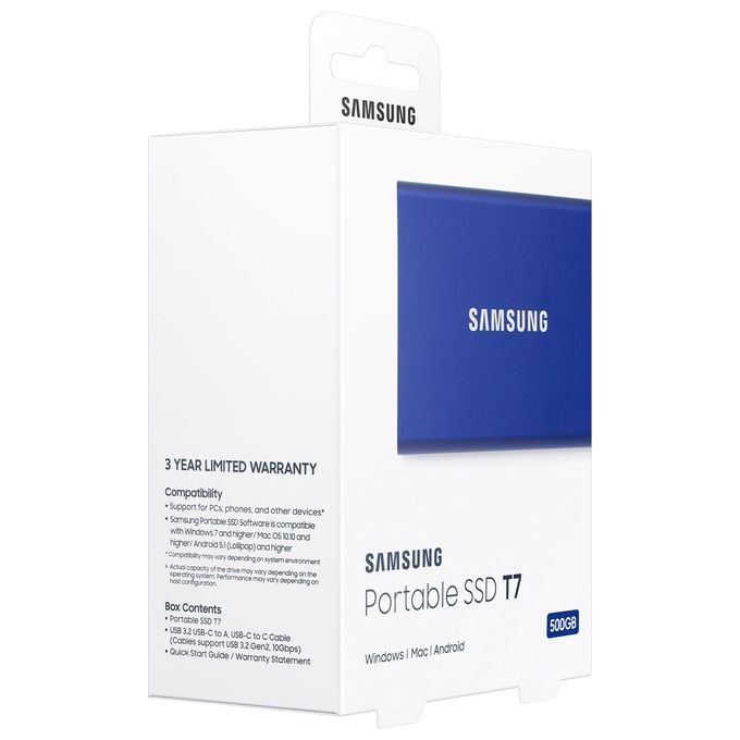 Samsung MU-PC500H Ssd Esterno Portatile 500Gb Blu