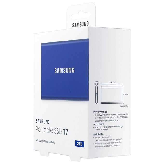 Samsung MU-PC2T0H Ssd Esterno Portatile 2000Gb Blu