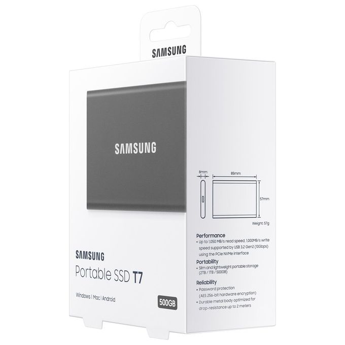 Samsung MU-PC500T Ssd Esterno Portatile 500Gb Grigio