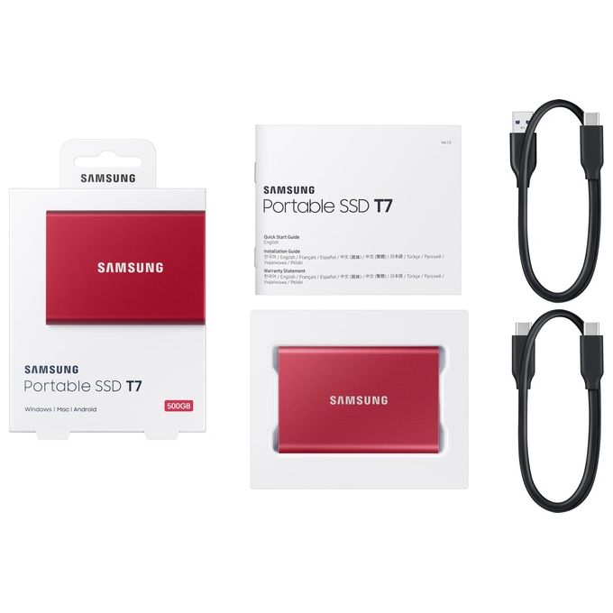 Samsung MU-PC500R Ssd Esterno Portatile 500Gb Rosso