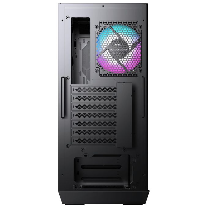 MSI MPG GUNGNIR 110R Mid-Tower Case PC Gaming (nero, 4 x 120 mm Ventole ARGB, USB 3.2 Gen2 Type-C, Pannello in vetro temperato, Filtro antipolvere magnetico, Mystic Light RGB, ATX, m-ATX, Mini-ITX)