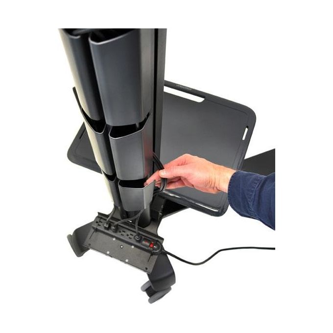 Ergotron Neo-Flex Mobile MediaCenter UHD Carrello per Display LCD Nero Dimensione Schermo 50''-80