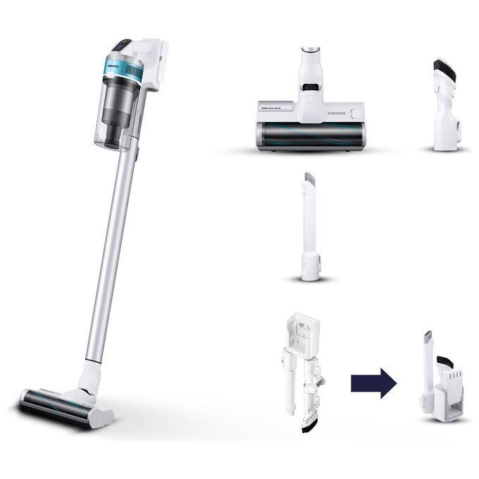 Samsung VS15T7031R1 Jet 70 Turbo Scopa Elettrica senza Filo senza Sacchetto Capacita' 0,8 Litri Autonomia 40 minuti Bianco-Silver