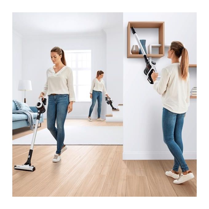 Bosch Serie 6 BCS61113, Scopa Elettrica Senza Filo, Bianco