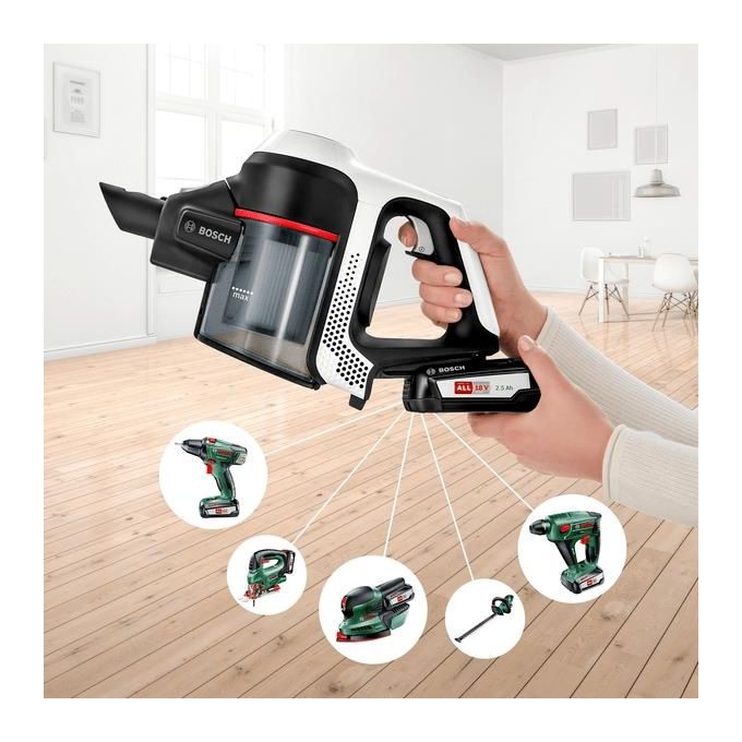 Bosch Serie 6 BCS61113, Scopa Elettrica Senza Filo, Bianco