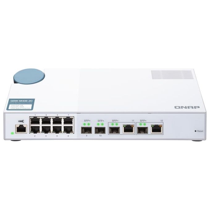 Qnap QSW-M408-2C Switch di Rete Gestito L2 10g Ethernet 100-1000-10000 Bianco