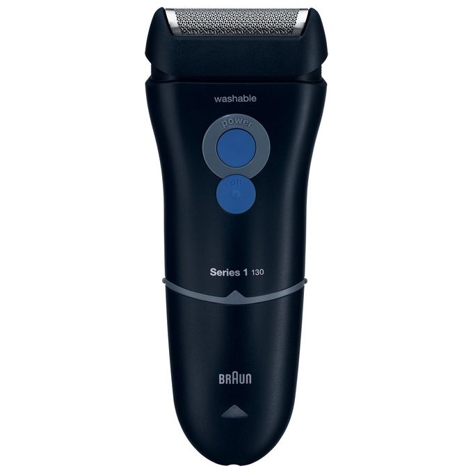 Braun Series 1 130 – Rasoio elettrico a lamina, utilizzo a secco, 1 testina con sistema SmartFoil, autonomia a rete, Trimmer di precisione integrato, pulizia facile, Colore Nero