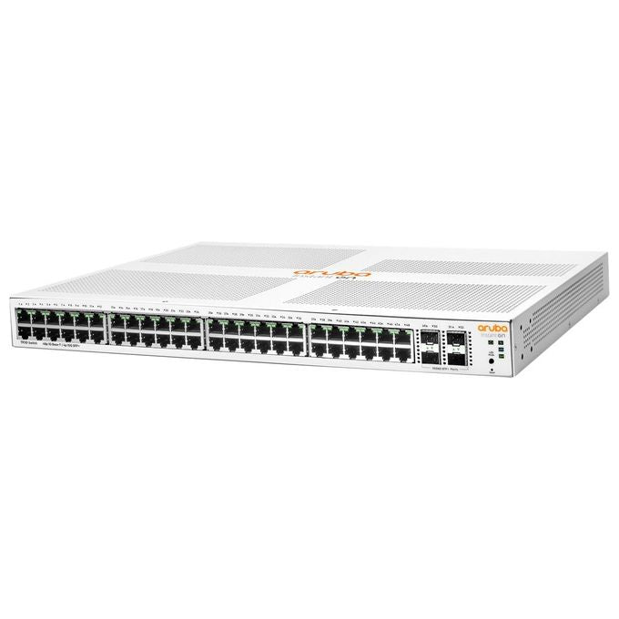 HP Enterprise Aruba Instant On 1930 48G Class4 PoE 4SFP-SFP 370W Gestito L2 Gigabit Ethernet 10-100-1000 Supporto Power over Ethernet 1U Bianco