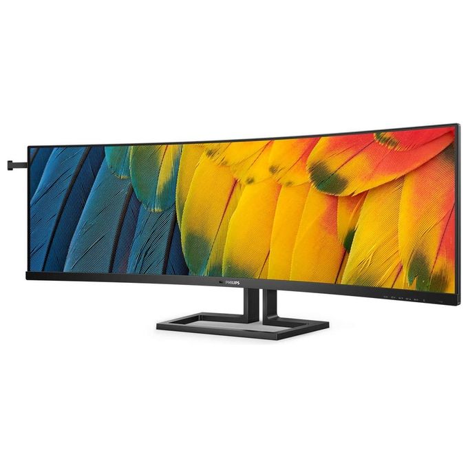 Philips Monitor 45B1U6900C-00 Monitor Curvo DQHD da 45 Pollici Adaptive Sync Altezza Regolabile 5120x1440 75 Hz HDMI DisplayPort USB-C 100 W PD Hub USB Nero