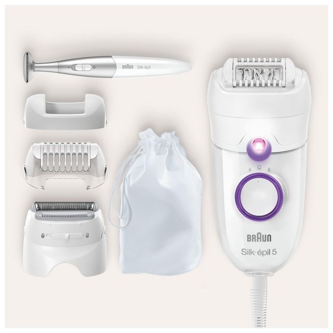Braun SE5825P Epilatore 2 Velocita' 28 Pinze Bianco