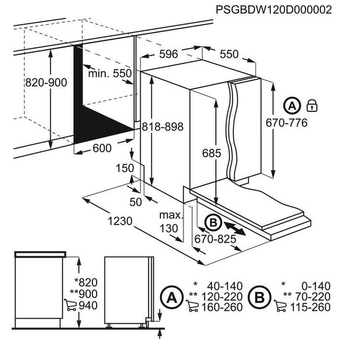[ComeNuovo] Electrolux EES47311L Lavastoviglie da Incasso a Scomparsa Totale RealLife 13 Coperti Classe energetica D (A+++) 8 Programmi Tecnologia AirDry 60 cm