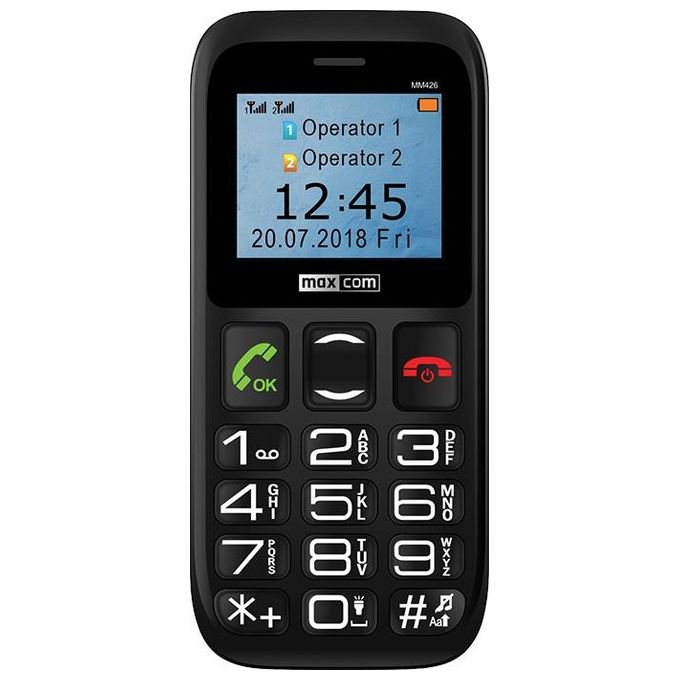 Maxcom Comfort MM426 1.77'' Telefono per Anziani con tasto SOS Nero