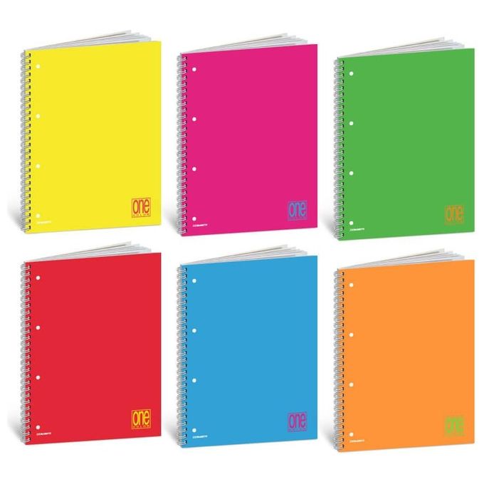 Blasetti Confezione 5 One Color Spiralati Maxi Fluo A4 1R