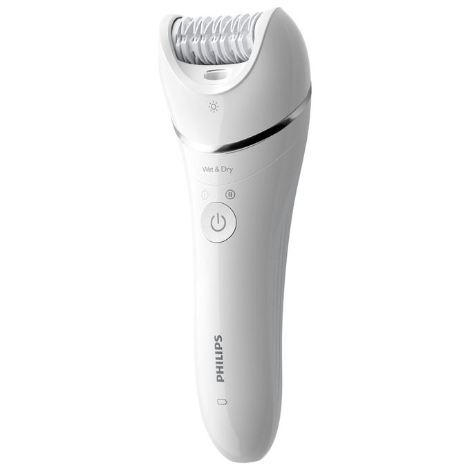Philips BRE710-00 Serie 8000 Epilatore Wet and Dry Senza Fili 32 Dischi colore Bianco