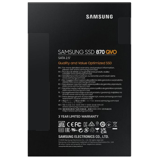 Samsung MZ-77Q8T0 Solid State Drive 2.5'' 8000Gb SATA V-NAND MLC