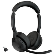 Jabra Evolve2 55 Auricolare Wireless a Padiglione Ufficio Bluetooth Base di Ricarica Nero