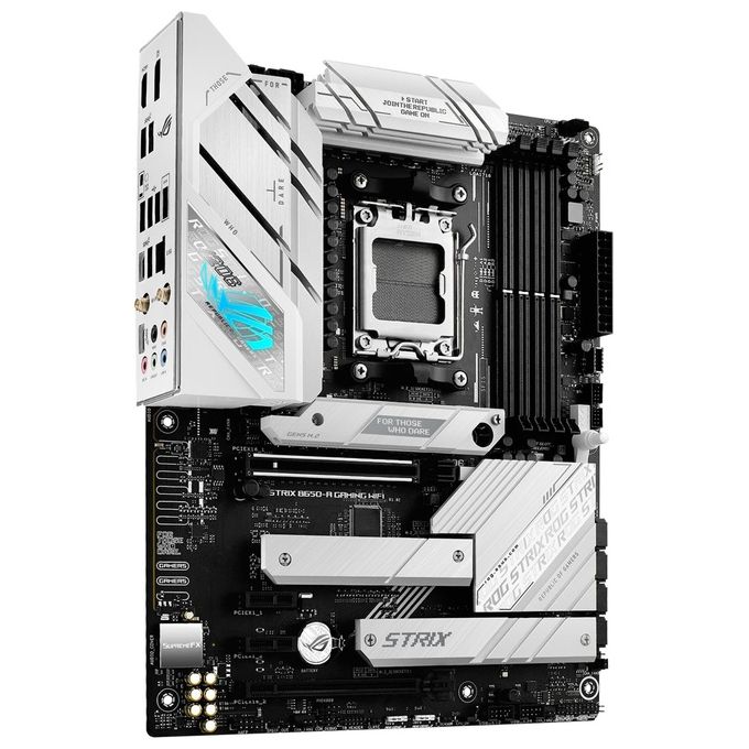 ASUS ROG STRIX B650-A GAMING WIFI Scheda Madre Gaming ATX, AMD B650, AM5, DDR5, 4xPCI 4.0, WiFi 6E (802.11ax), Intel 2.5Gb Ethernet, ROG SupremeFX 7.1, 3xM.2, 4xSATA 6GB-s, Aura Sync RGB, Nero