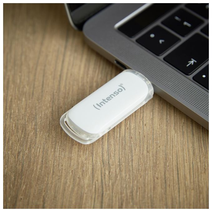 Intenso Flash Line 64Gb Chiavetta Usb Tipo C Super Speed Usb 3.1 Bianco