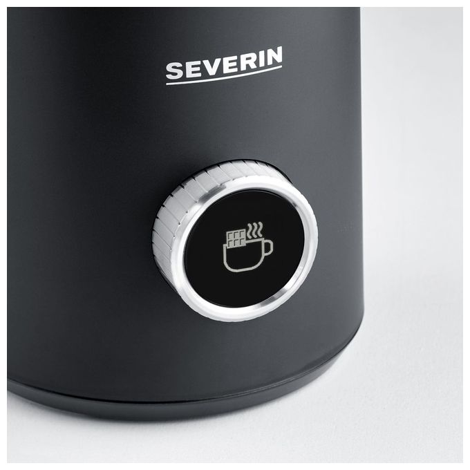 Severin Spuma 700 Plus Schiumatore per Latte Automatico Nero-Acciaio Inossidabile