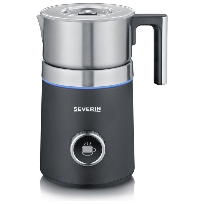 Severin Spuma 700 Plus Schiumatore per Latte Automatico Nero-Acciaio Inossidabile