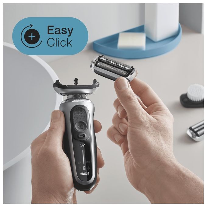 Braun Series 7 73S Testina di Ricambio per Rasoio Elettrico Uomo Compatibile con i Rasoi Series 7 Argento