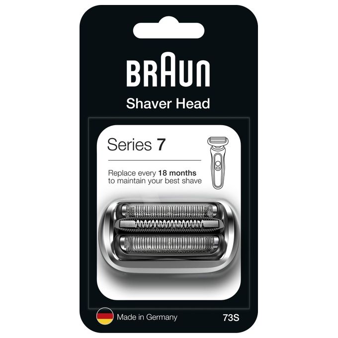 Braun Series 7 73S Testina di Ricambio per Rasoio Elettrico Uomo Compatibile con i Rasoi Series 7 Argento