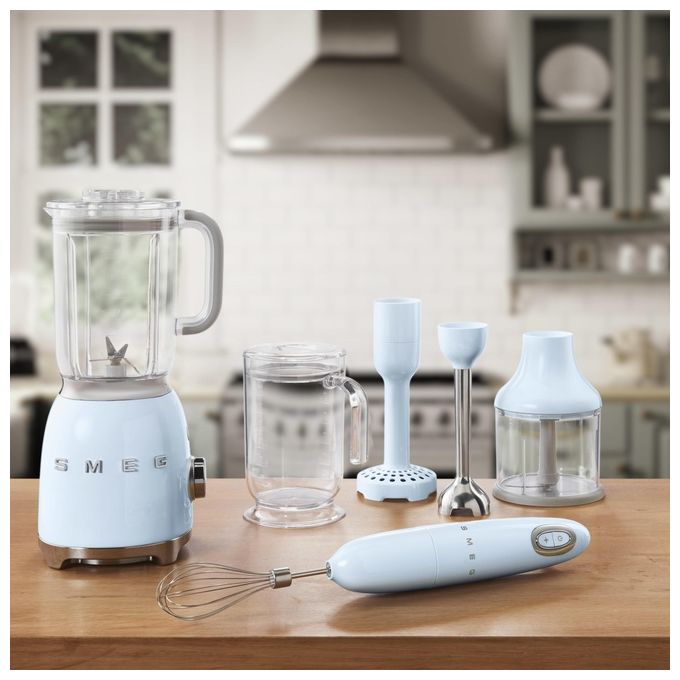 Smeg HBF02PBEU Estetica 50's Style Frullatore a Immersione Potenza 700 W Azzurro