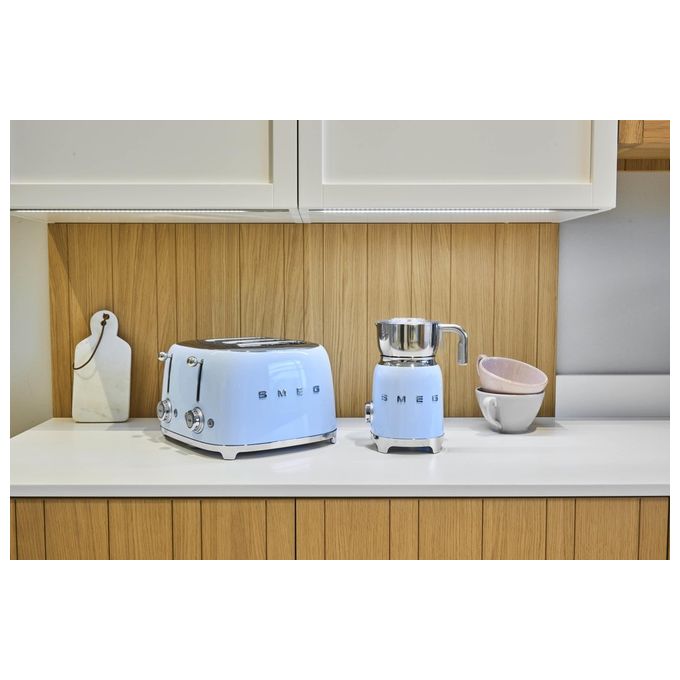 Smeg TSF03PBEU Estetica 50's Style Tostapane 4 Fette 6 Livelli di Doratura Azzurro