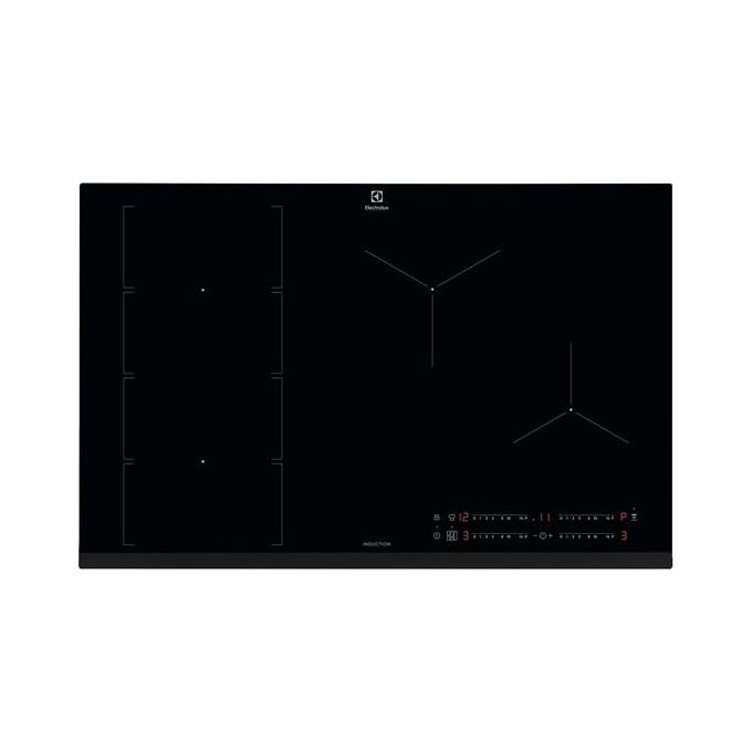 Electrolux EIV85443 Piano Cottura a Induzione in Vetroceramica Flexy Bridge 4 Zone Connessione Hoob2Hood 80 cm Nero