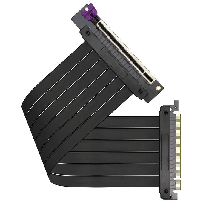 Cooler Master MasterAccessory Cavo Riser PCIe 3.0 x16 Ver. 2 - Schermato EMI, cavo TPE ultra flessibile, slot PCI rinforzati, connettori pin dorati, involucro protettivo ABS - 300mm