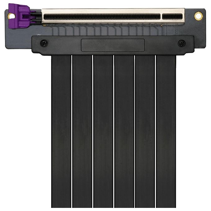 Cooler Master MasterAccessory Cavo Riser PCIe 3.0 x16 Ver. 2 - Schermato EMI, cavo TPE ultra flessibile, slot PCI rinforzati, connettori pin dorati, involucro protettivo ABS - 300mm
