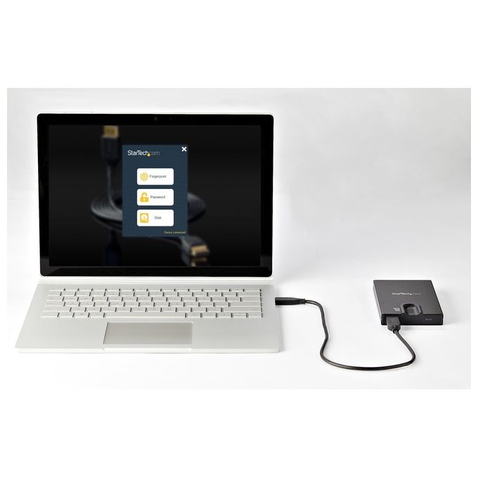 Startech.com Box Esterno Hard Disk con Crittografia Accesso Tramite Impronta Digitale per Unita' Sata da 25
