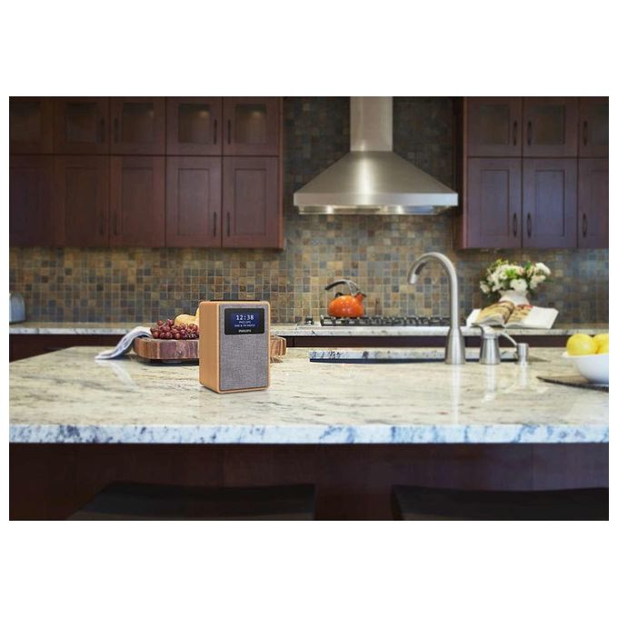 Philips TAR5005-10 Radio Orologio Digitale Grigio e Legno