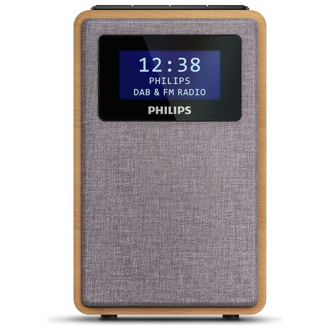 Philips TAR5005-10 Radio Orologio Digitale Grigio e Legno