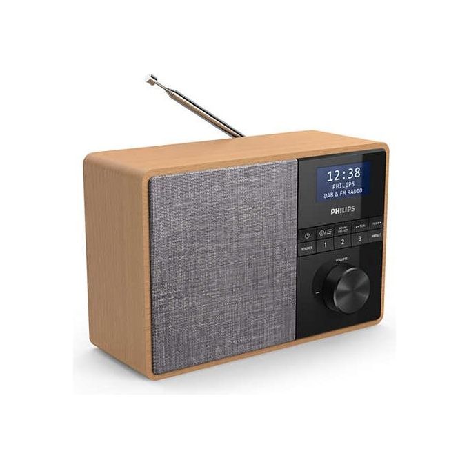 Philips TAR5505-10 Radio Portatile Digitale Nero-Grigio e Legno