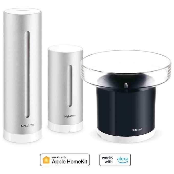 Netatmo Stazione Meteo Intelligente con Pluviometro Integrato Wi-Fi per Monitoraggio Weather Home