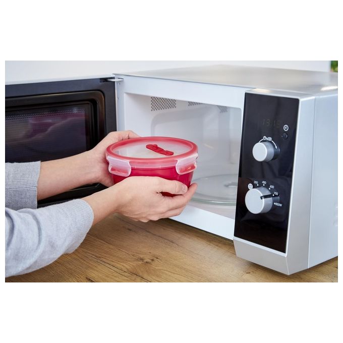 Emsa Clip e Micro Contenitore Rotondo Microonde Rosso 2.6 Litri