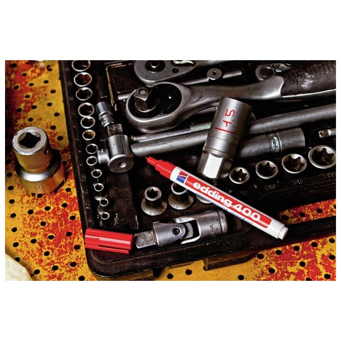 Edding 4-400001 Marcatore Permanente 400 Punta Conica 1mm Nero