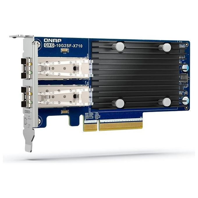 QNAP QXG-10G2SF-X710 Adattatore di Rete PCIe 3.0 x8 Profilo Basso 10 Gigabit SFP x 2 per P-N: SFP1G-SX-85
