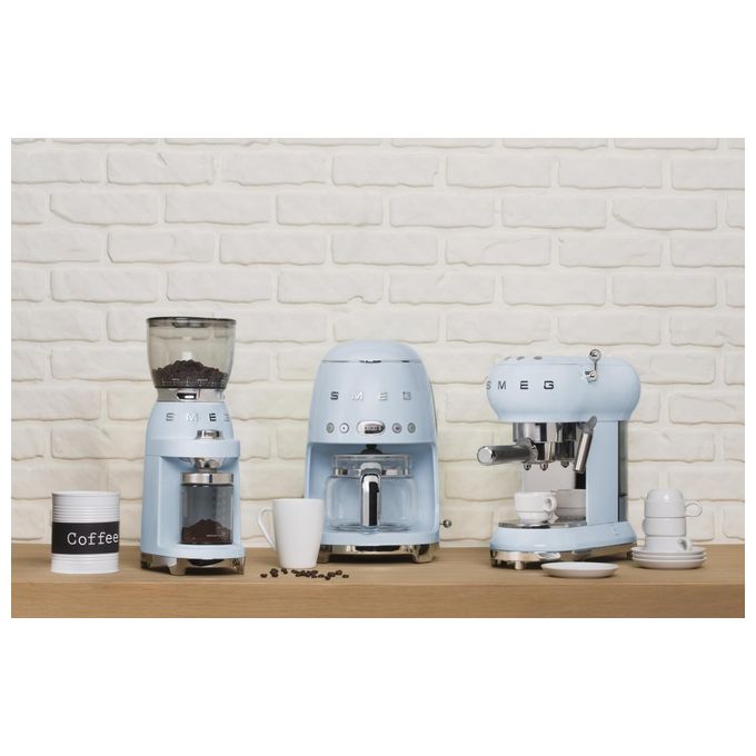 Smeg DCF02PBEU Macchina da Caffe' con Filtro Programmabile 10 Tazze 1050W Azzurro