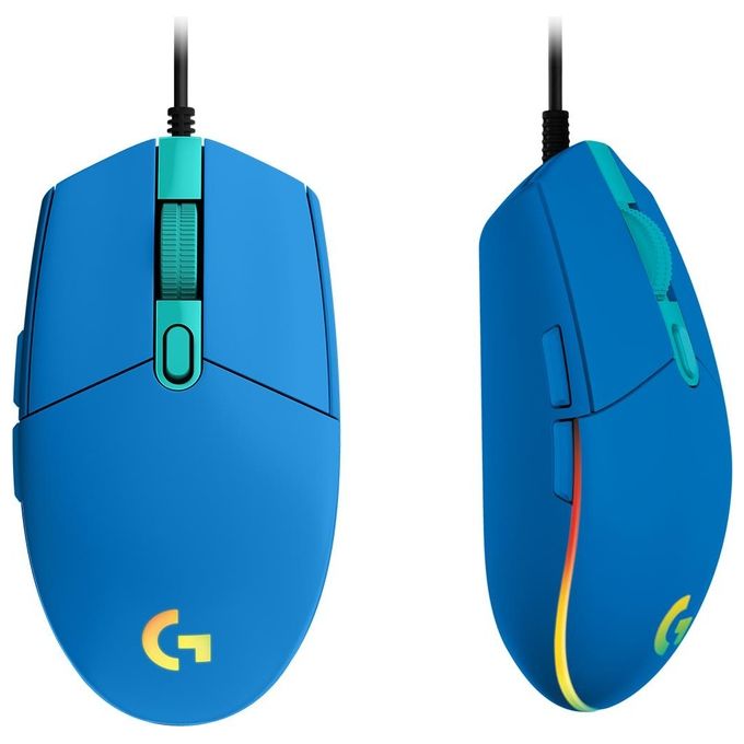 Logitech G203 LIGHTSYNC Mouse Gaming con Illuminazione RGB Personalizzabile 6 Pulsanti Programmabili Sensore per Gaming Tracciamento a 8.000 DPI Blu