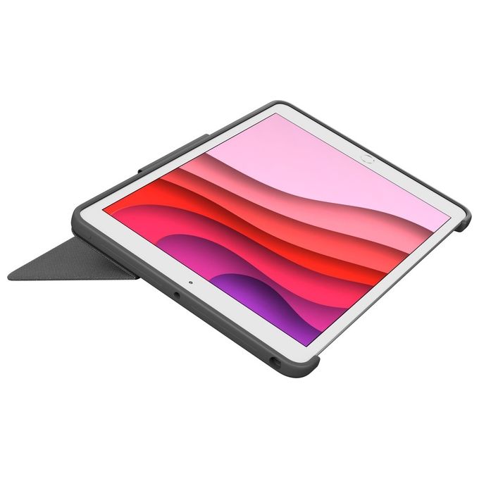 Logitech COMBO TOUCH Custodia con tastiera retroilluminata e rimovibile con trackpad e Smart Connector per iPad (9a 8a 7a gen)