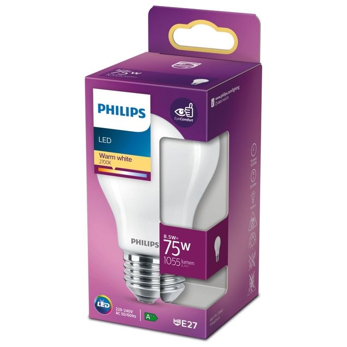 Philips Goccia Lampadina Led 75W e27 Luce Bianco Caldo