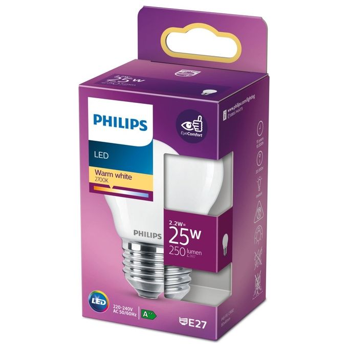 Philips Sfera Lampadina Led 25W e27 Luce Bianco Caldo