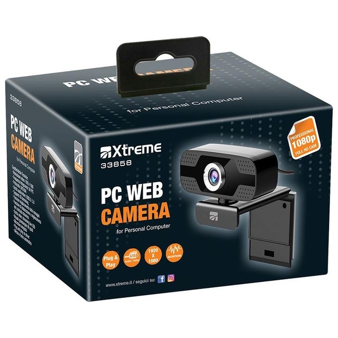 Xtreme Webcam Usb HD con Microfono Full HD 1080p