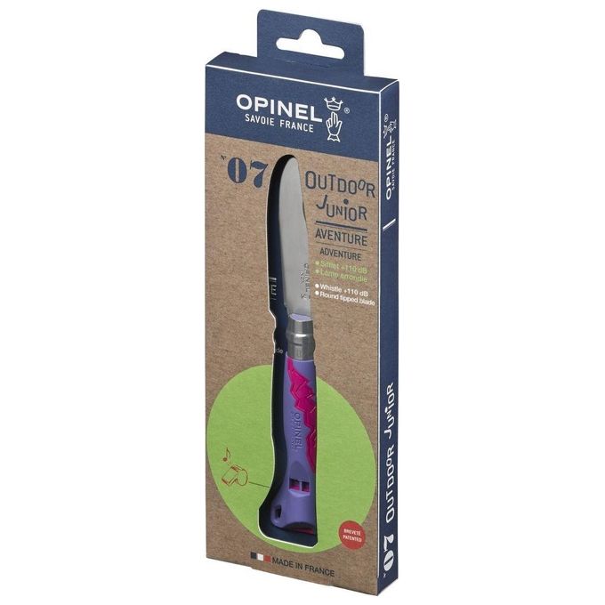 Opinel Outdoor Junior No. 07 Coltellino con Fischietto Viola