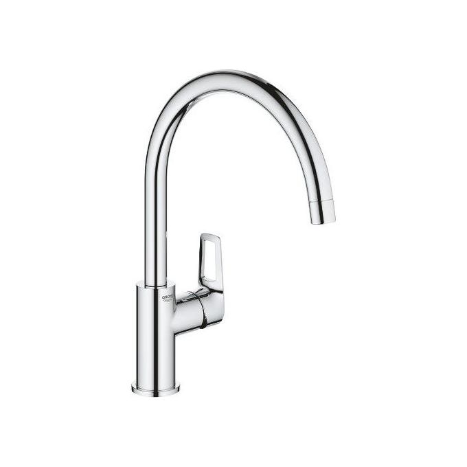 Grohe 31374001 Start Loop Miscelatore  monocomando per Lavello a bocca alta girevole 360° Quick Fix Plus Condotti interni indipendenti per acqua potabile senza piombo e nickel Cromo